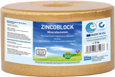 Imima Lecksteine - Zincoblock - 3 kg